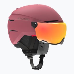 Casco da sci Atomic Savor Visor Stereo maroon/red stereo