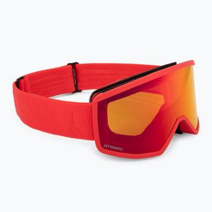 Maschera da sci per bambini Atomic Four Jr Flash red/red flash