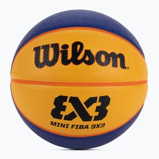 Pallacanestro per bambini Wilson Fiba 3X3 Mini Rubber giallo misura 3