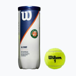 Palline da tennis Wilson Roland Garros All Ct 3 pezzi giallo WRT126400