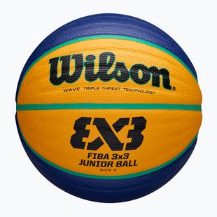 Pallacanestro Wilson Fiba 3x3 Junior blu/giallo per bambini taglia 5