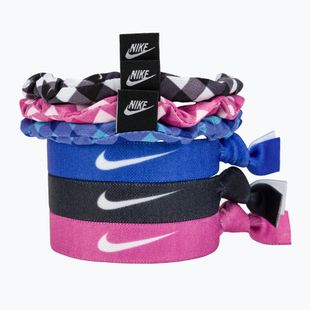 Elastici per capelli misti Nike con custodia 6 pezzi nero/fucsia attivo/iper royal