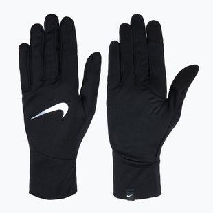 Guanti da corsa Nike Pacer Lightweight RG da uomo, nero/nero/argento
