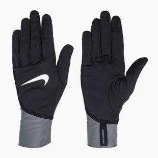 Guanti da corsa Nike Pacer Midweight RG da uomo nero/grigio fumo/argento