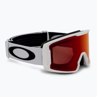 Oakley Line Miner M bianco opaco/prizm snow torch iridium occhiali da sci