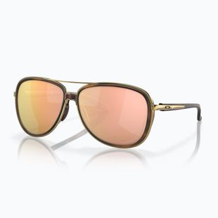 Occhiali da sole polarizzati Oakley Split Time marrone tartaruga oro/prizm oro rosa