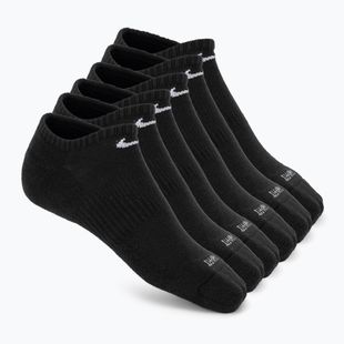 Calzini da uomo Nike Everyday Plus Cushioned No Show 6 paia black/white