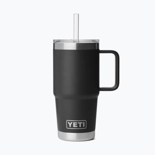 Borraccia termica YETI Rambler Straw 739 ml black