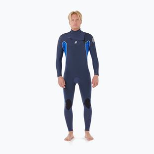 Muta da uomo per il nuoto Rip Curl Dawn Patrol 3/2mm Chest Zip electric cobalt