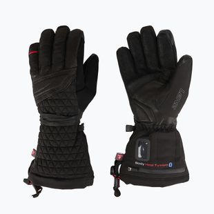 Guanto da sci da donna Lenz Heat Glove 6.0 Finger Cap nero