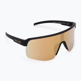 Occhiali da sole Red Bull Spect Dakota in gomma nera/fumo con specchio oro