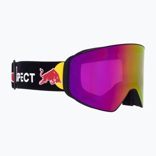 Occhiali da sci Red Bull SPECT Jam + Lente di ricambio nero opaco/viola/bordeaux a specchio/neve nuvolosa