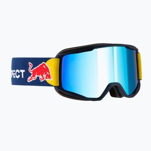 Red Bull SPECT Occhiali da sci blu/fumo neon con specchio blu