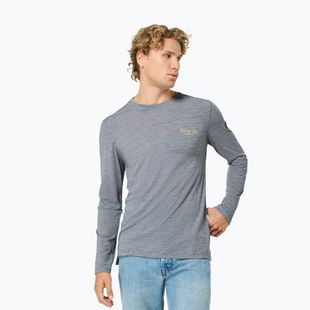 Longsleeve da uomo super.natural Apres Ski cashmere grey melange/various