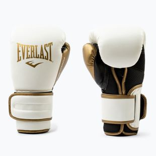 Guantoni da boxe Everlast Powerlock 2 bianco/oro