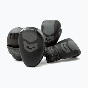 Set da boxe Everlast Prospect 2 Shield + guantoni nero/grigio