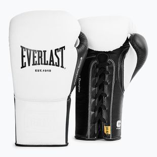 Guantoni da boxe Everlast Powerlock Pro OG Laced white/black