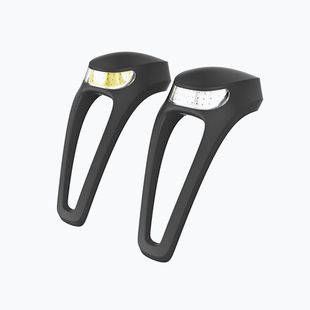 Set di luci per bicicletta Knog Frog V3 Twinpack nero