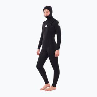 Muta da donna Rip Curl Dawn Patrol 5/4mm Chest Zip Hooded black