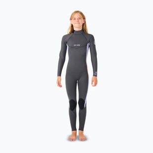 Muta da nuoto per bambini Rip Curl Dawn Patrol Back Zip 4/3mm GB Jr charcoal grey