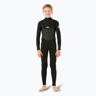 Rip Curl Dawn Patrol 4/3 mm Chest Zip schiuma nuoto bambini nero