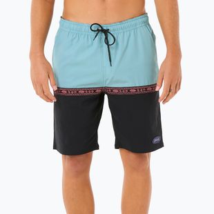 Pantaloncini da bagno Rip Curl Raw Energy Split Volley da uomo, nero