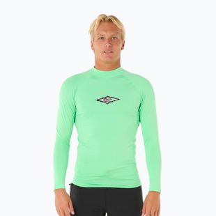 Rip Curl Raw Energy UPF Performance manica lunga da uomo per il nuoto, verde neon