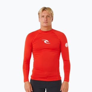 Maglia a maniche lunghe da nuoto da uomo Rip Curl Waves Upf Perf lava red