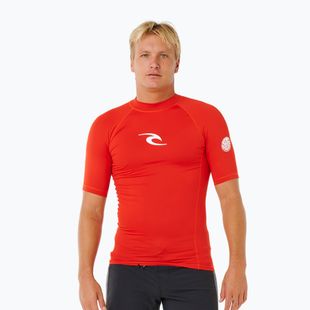 Maglietta da nuoto da uomo Rip Curl Waves Upf Perf lava red