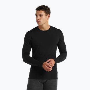 Maglia termica a maniche lunghe da uomo icebreaker Merino 150 Anatomica Crewe nera