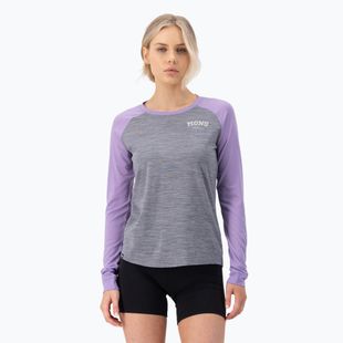 Maglia termica da donna Mons Royale Icon Raglan grey heather/ lupin