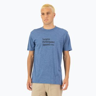 Camicia termica da uomo Mons Royale Zephyr Tencel blu acciaio