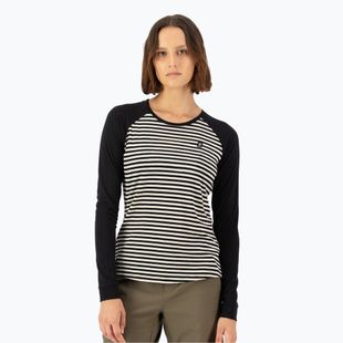 Donna termica a maniche lunghe Mons Royale Icon Raglan mr a righe/nero