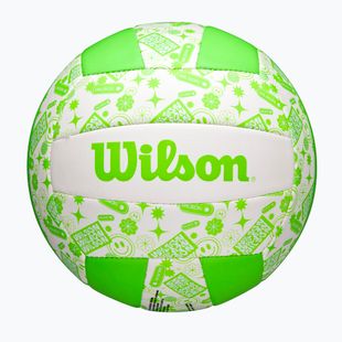 Pallone da pallavolo Wilson Stamp green/white misura 5