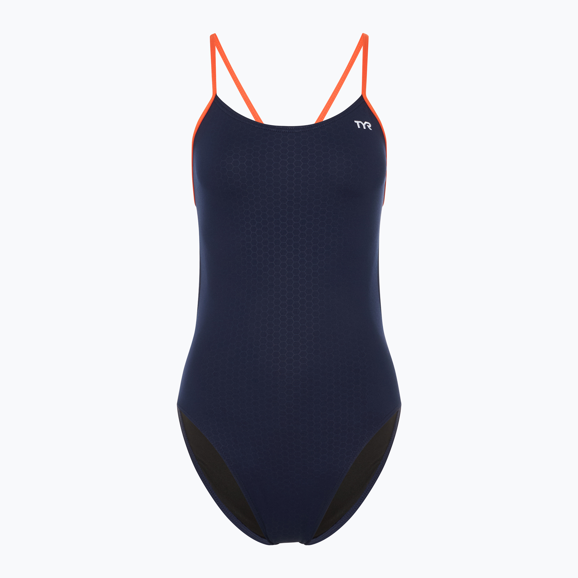 Costume intero donna TYR Hexa Cutoutfit navy/arancio (30) (Hexa Cutoutfit CHEX7A_406)