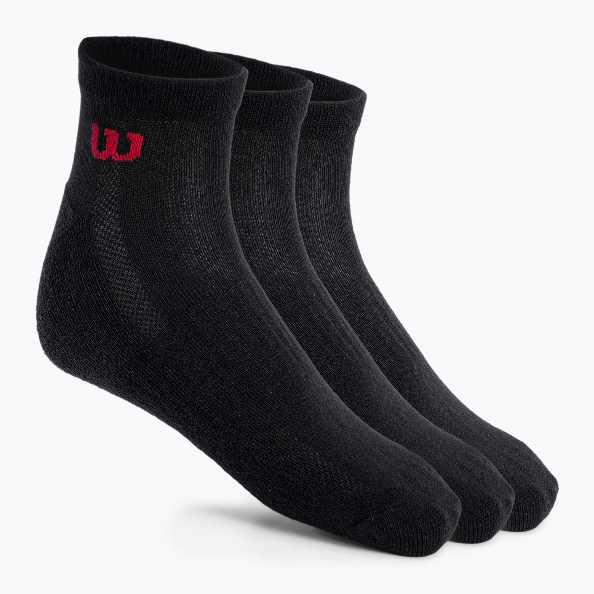 Calze da tennis Wilson Quarter da uomo 3 paia nero WRA803102 (Quarter WRA803102)