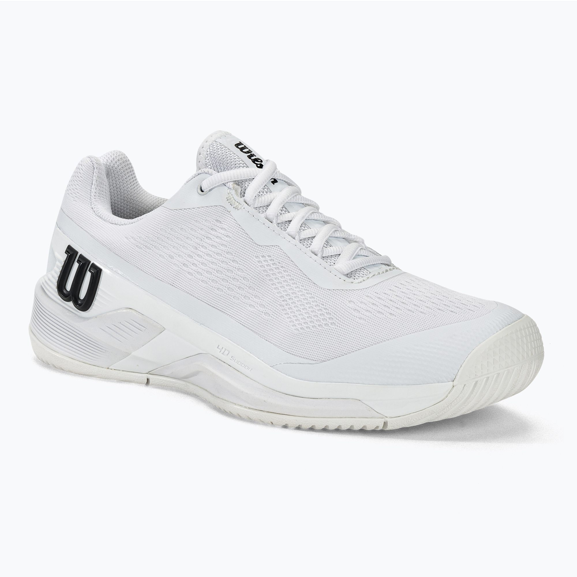 Scarpe da tennis da uomo Wilson Rush Pro 4.0 bianco/bianco/nero (46 EU) (Rush Pro 4.0 WRS332620)