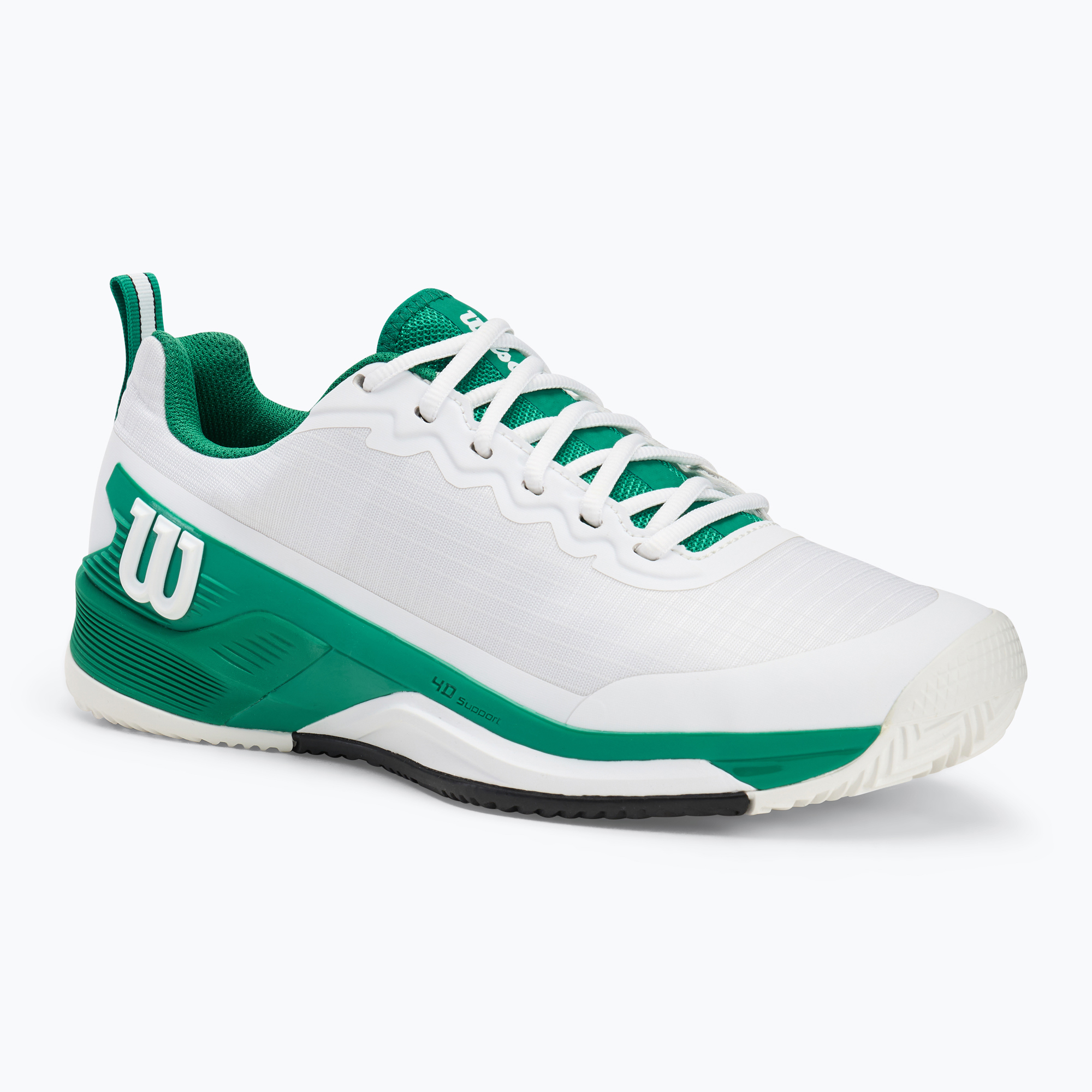 Scarpe da tennis da uomo Wilson Rush Pro 4.5 Clay bianco / bosforo / nero (43 1/3 EU) (Rush Pro 4.5 Clay WRS334350)