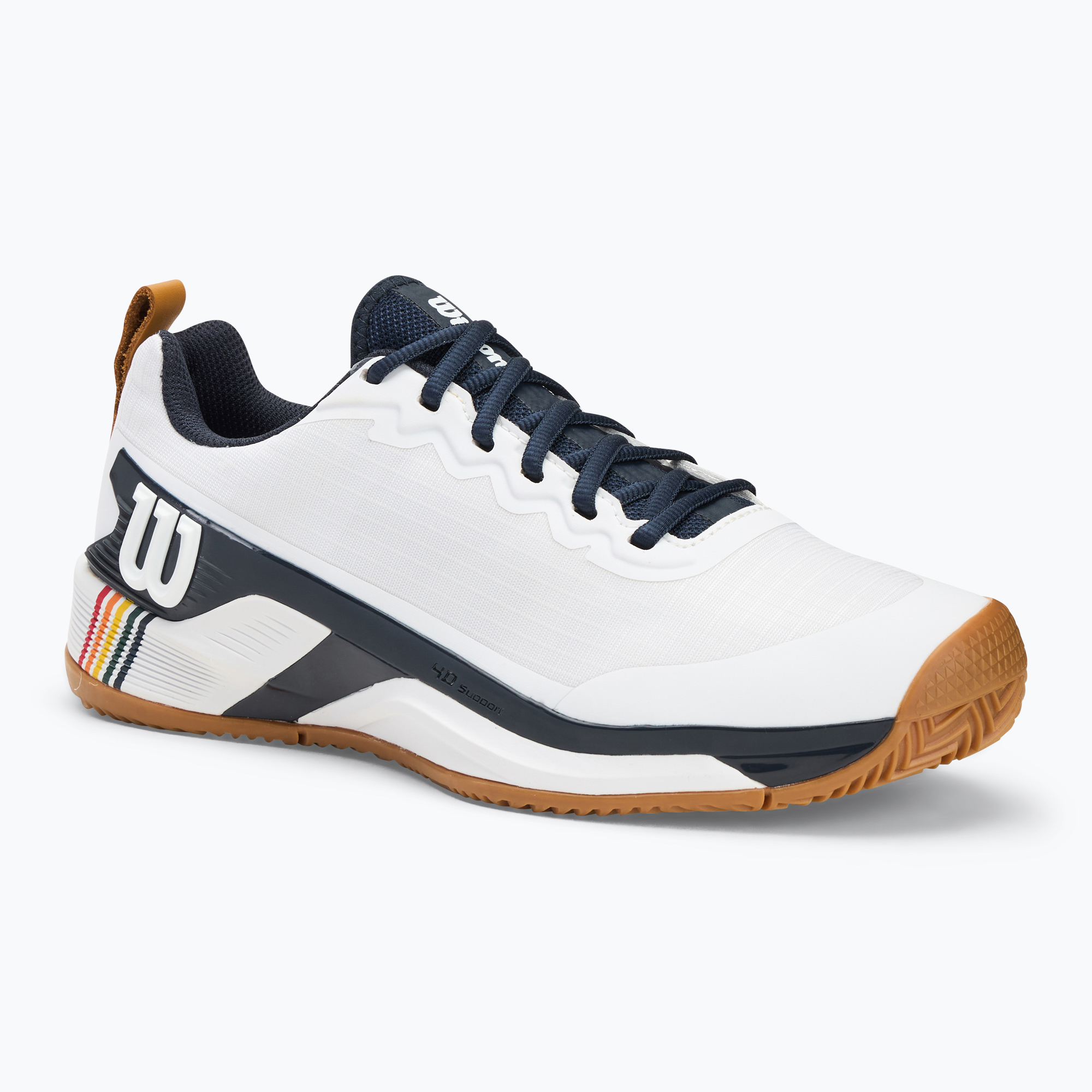 Scarpe da tennis da uomo Wilson Rush Pro 4.5 Clay RG bianco/ navy blazer/ gomma (41 1/3 EU) (Rush Pro 4.5 Clay RG WRS335960)