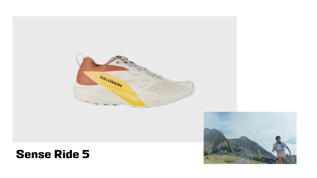 Scarpe da corsa da uomo Salomon Sense Ride 5 nero/rosso fuoco/nero