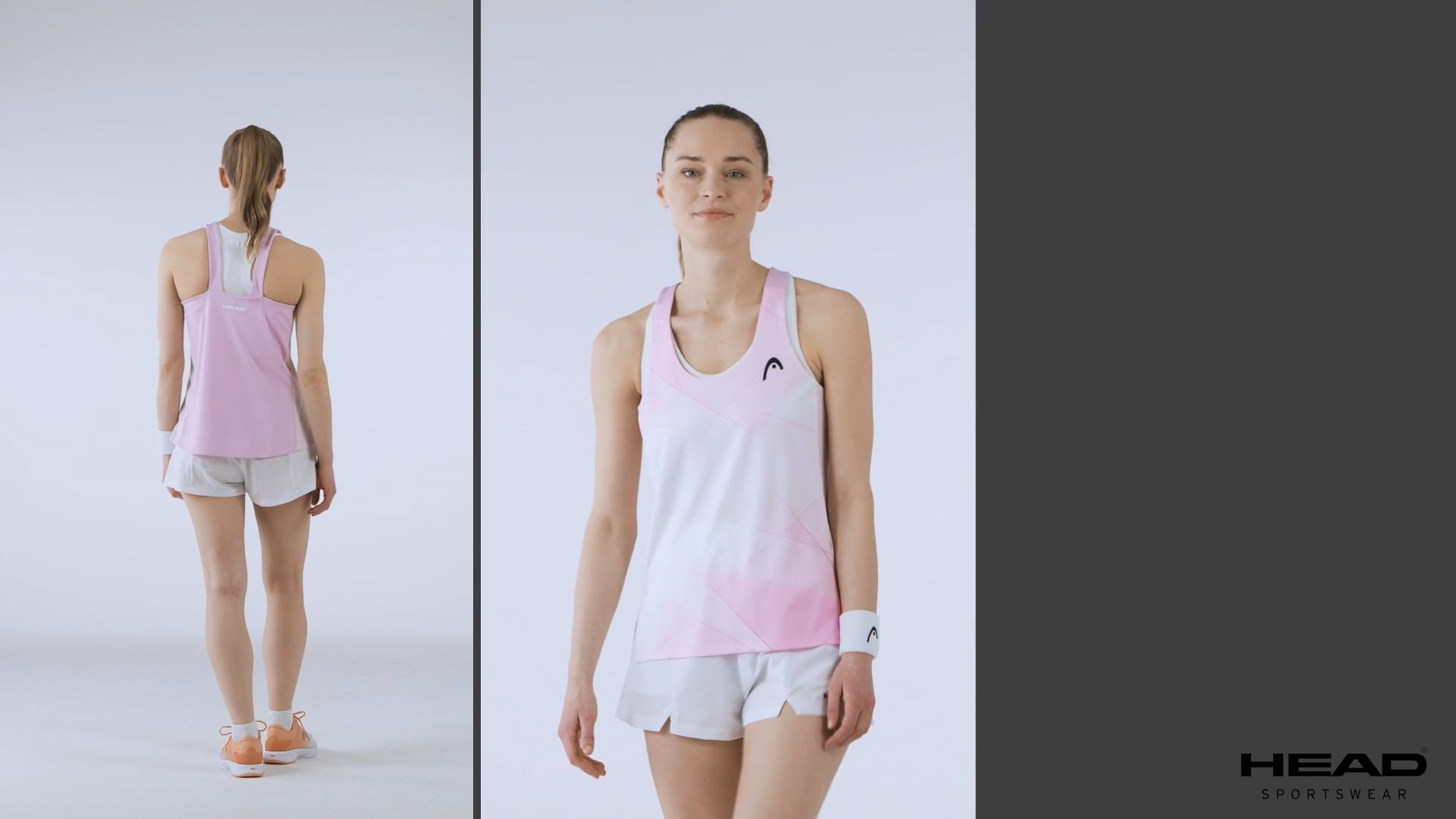 Canotta da tennis da donna HEAD Spirit Tank Top con stampa vision e lilla chiaro
