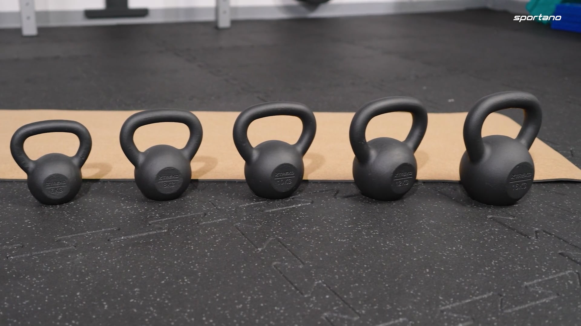 Kettlebell in ghisa TREXO 10 kg nero