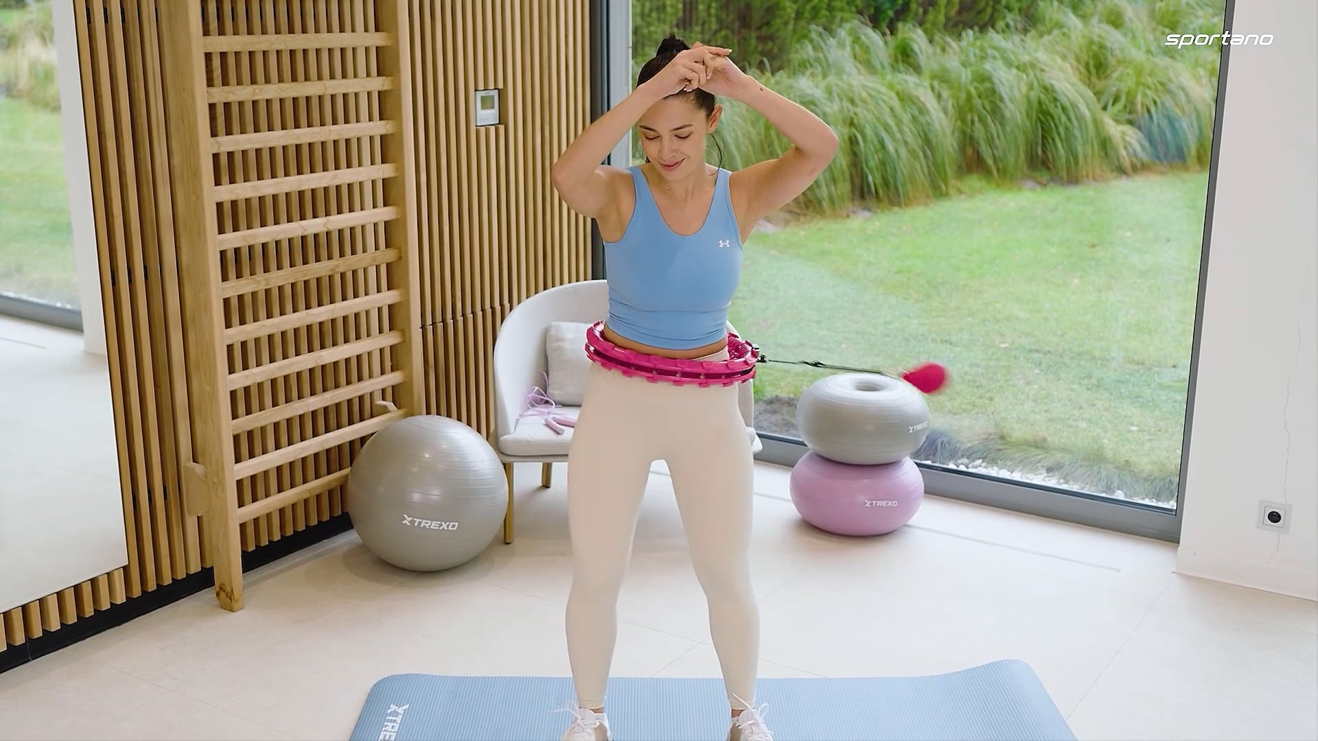 XTREXO TXO-B4Z036-VT hula hoop con peso viola