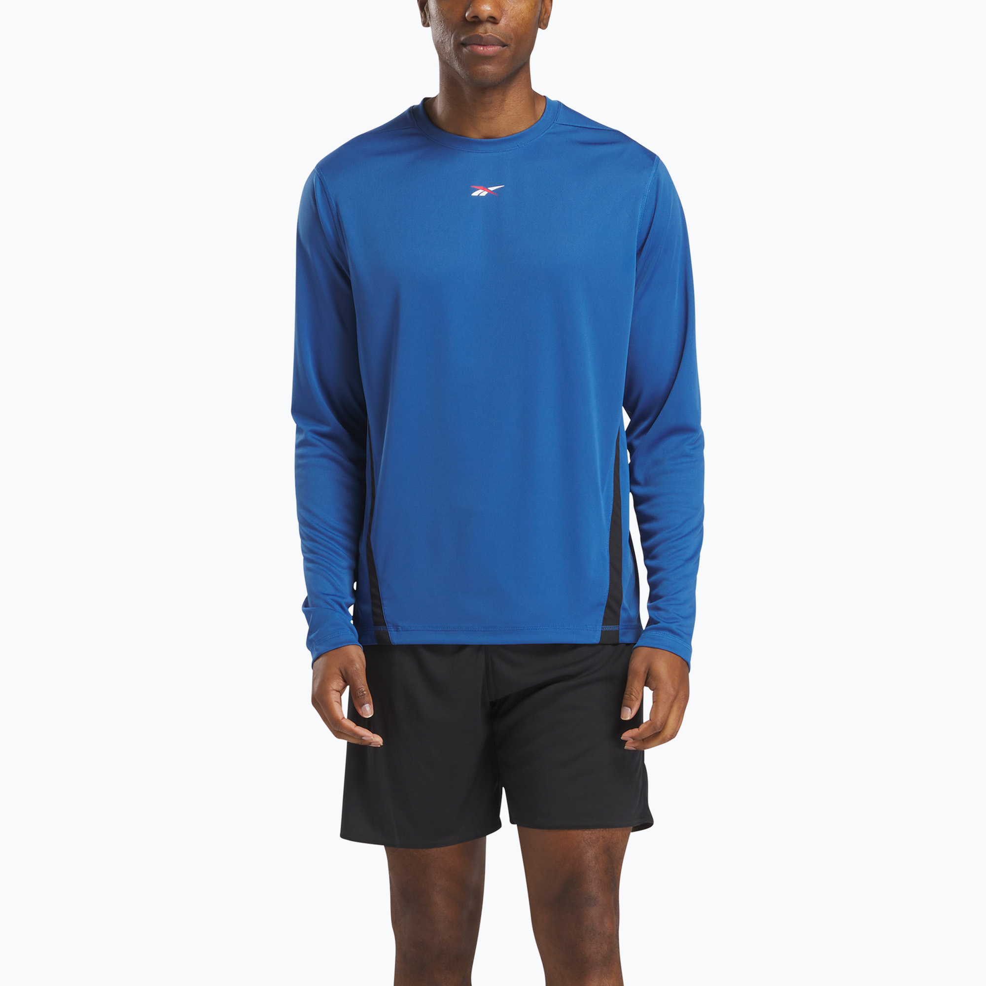 Reebok Id Train Energy Tech Tee uomo a maniche lunghe blu notte (2XL) (Id Train Energy Tech Tee 100214940)