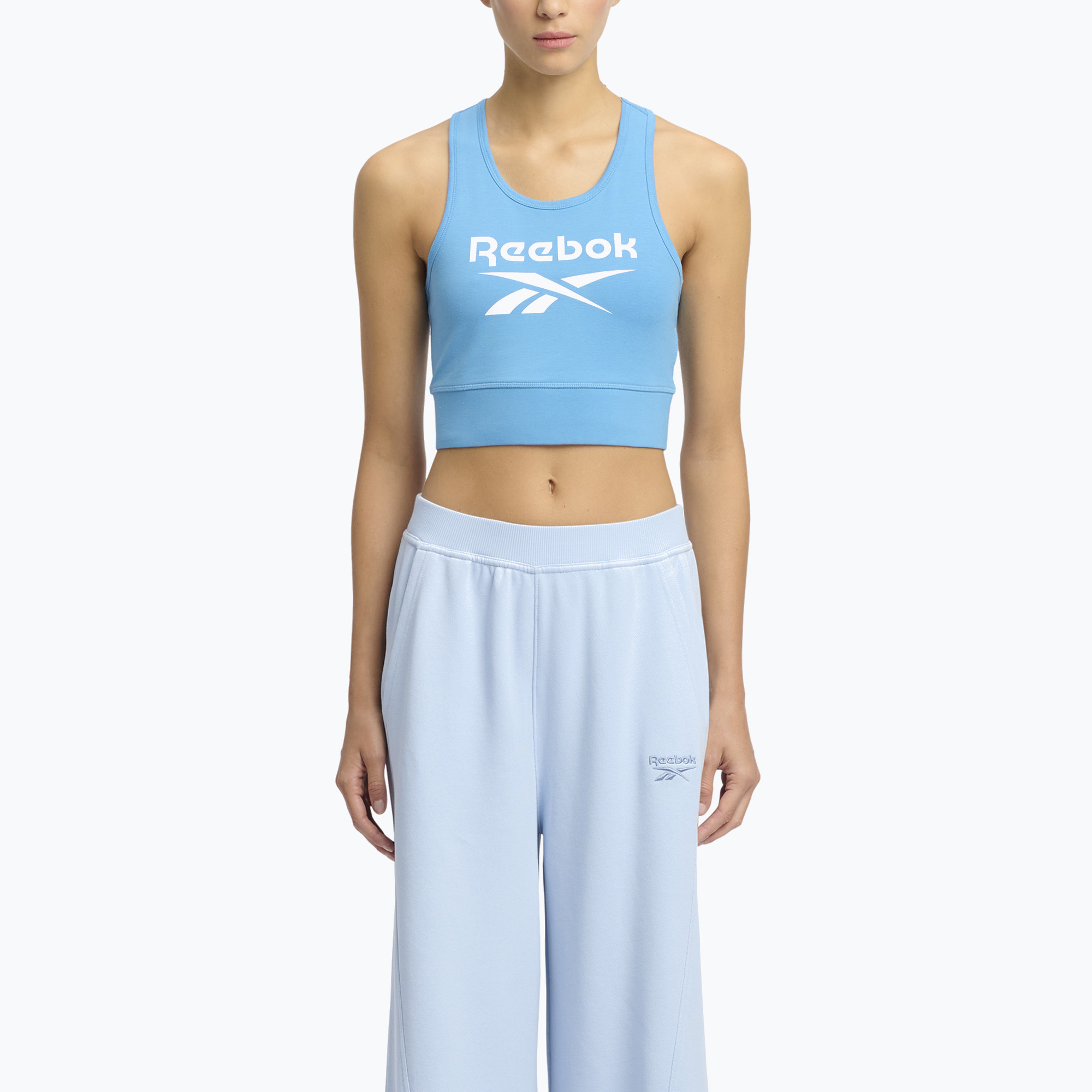 Reggiseno da allenamento Reebok Identity Big Logo recovery blu da donna (L) (Identity Big Logo 100215146)