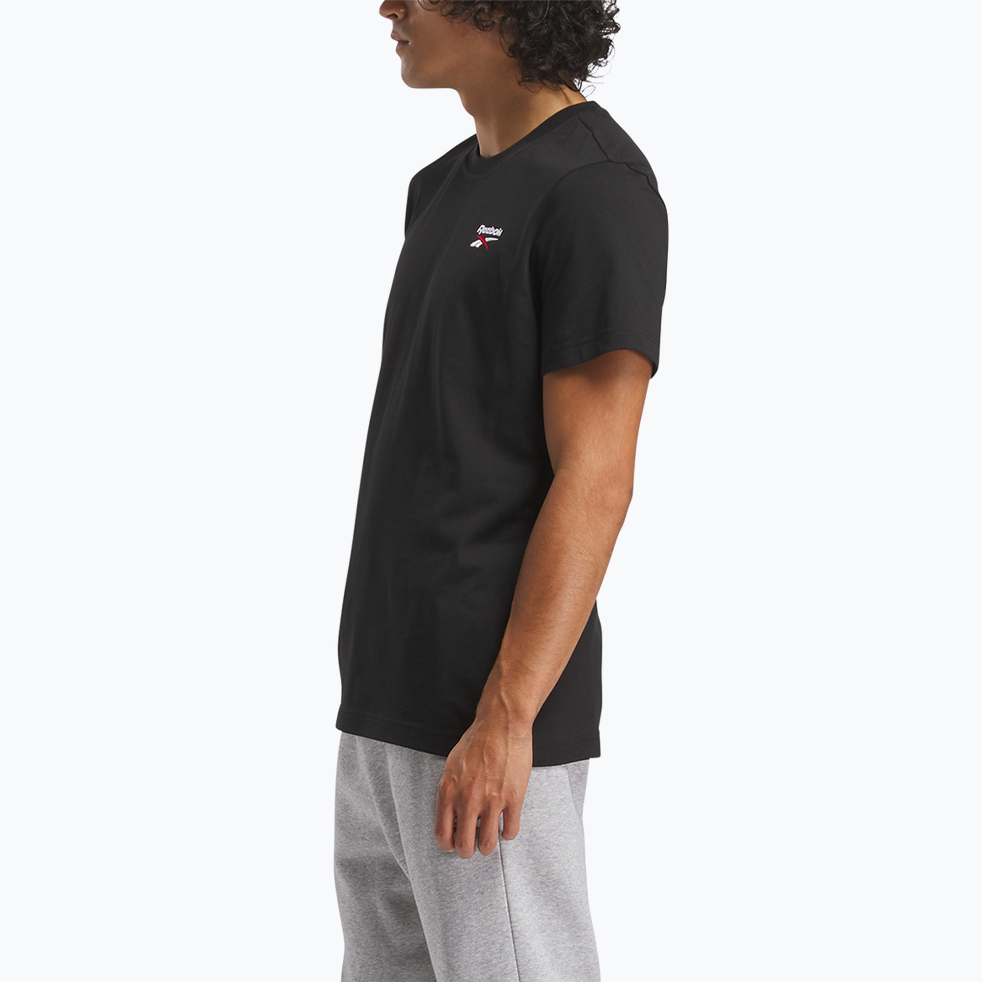 Maglietta Reebok Identity Small Logo Uomo nero/bianco/rosso vettoriale (S) (Identity Small Logo Tee 100221874)