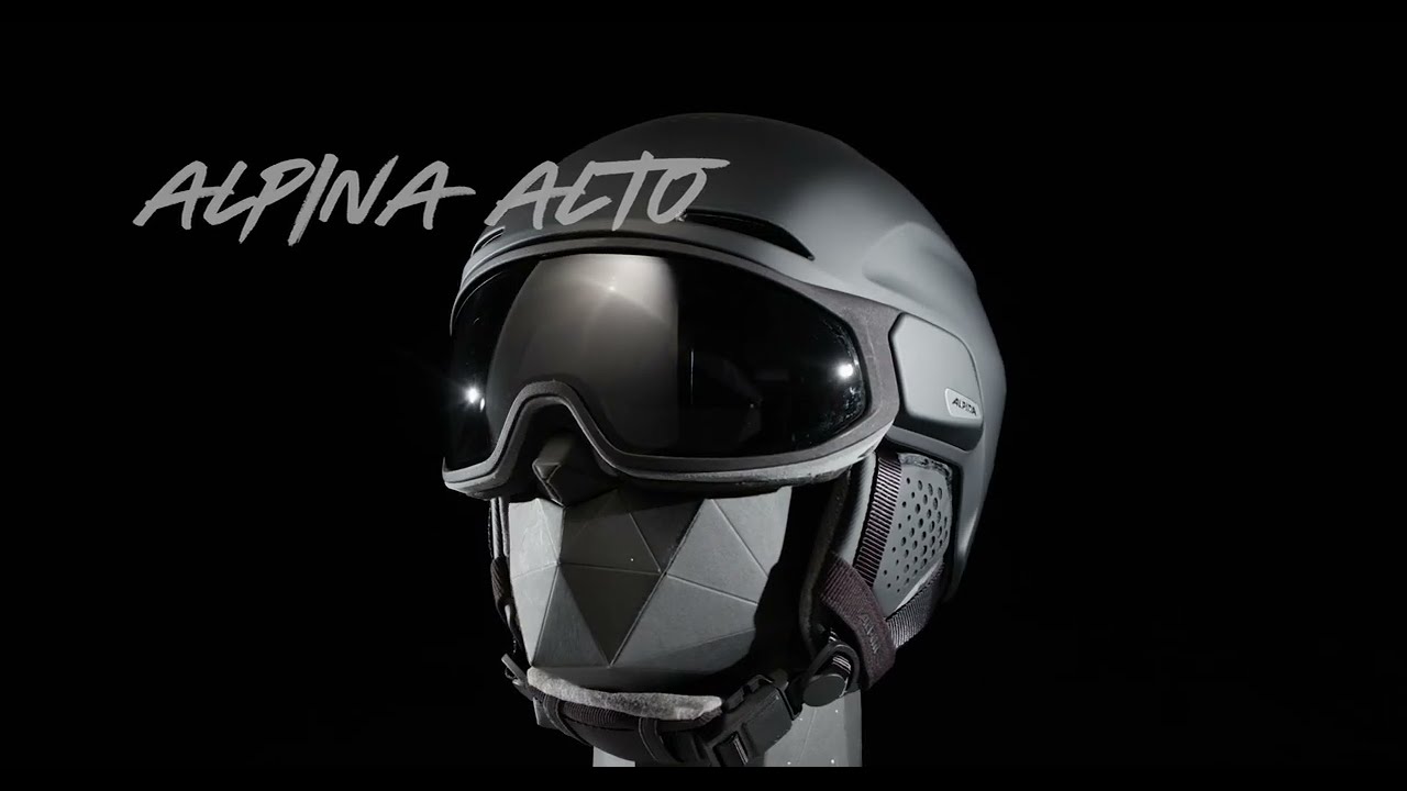 Casco da sci Alpina Alto Q-Lite nero opaco/oro a specchio