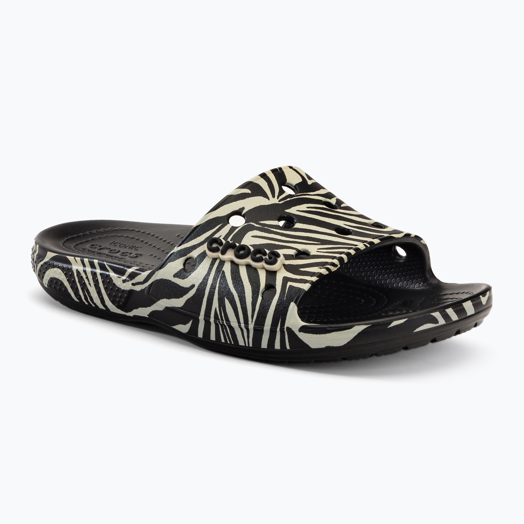 Crocs Classic Crocs Animal Remix Slide infradito nero/zebrato
