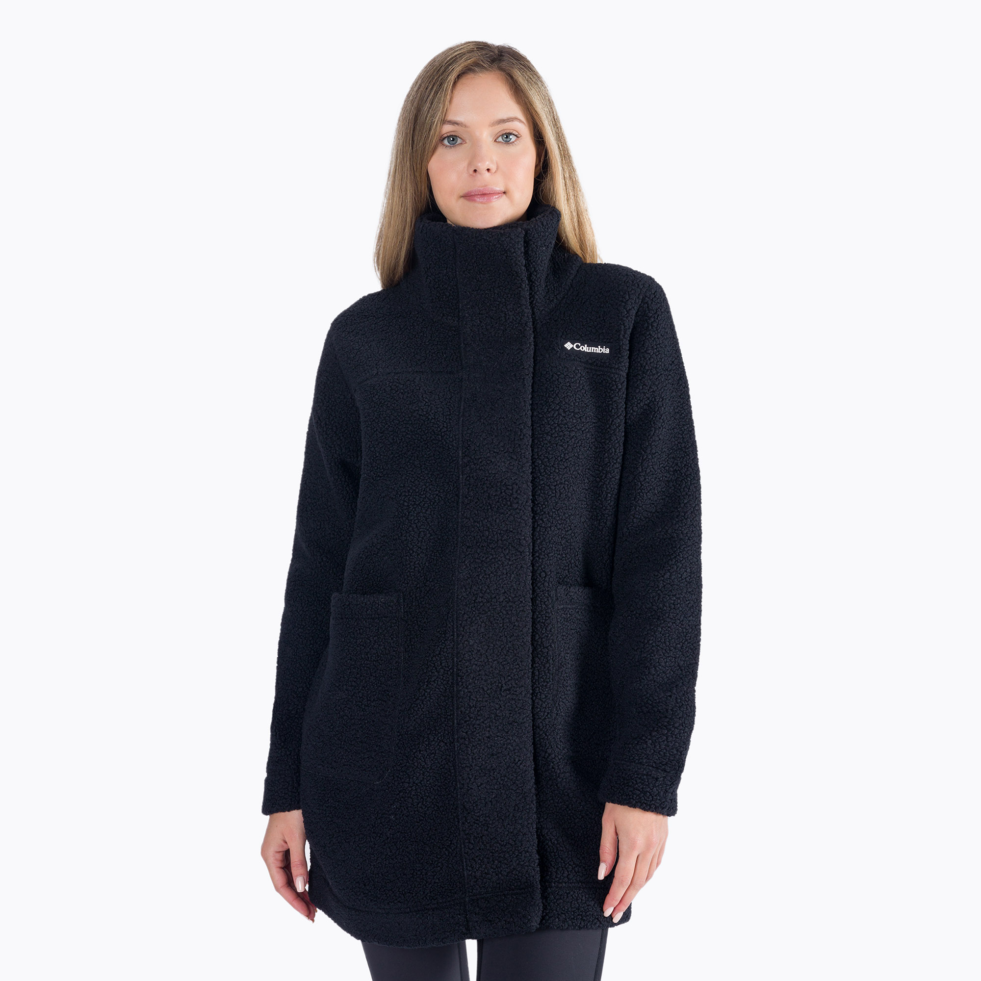 Columbia Panorama Long, cappotto in pile da donna nero (S) (Panorama Long 1862582)