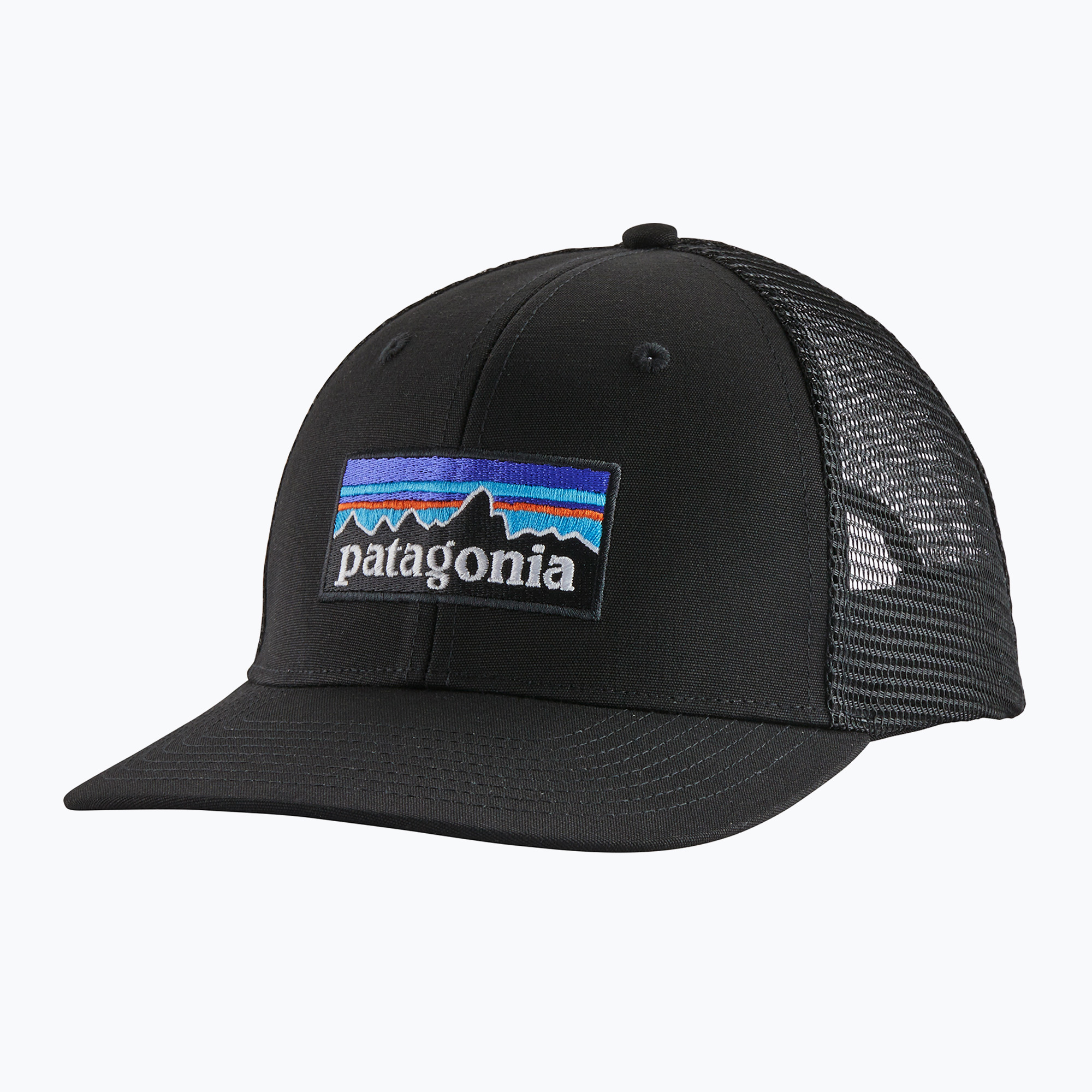 Cappello trucker Patagonia P-6 Logo nero (P-6 Logo Trucker 38289)